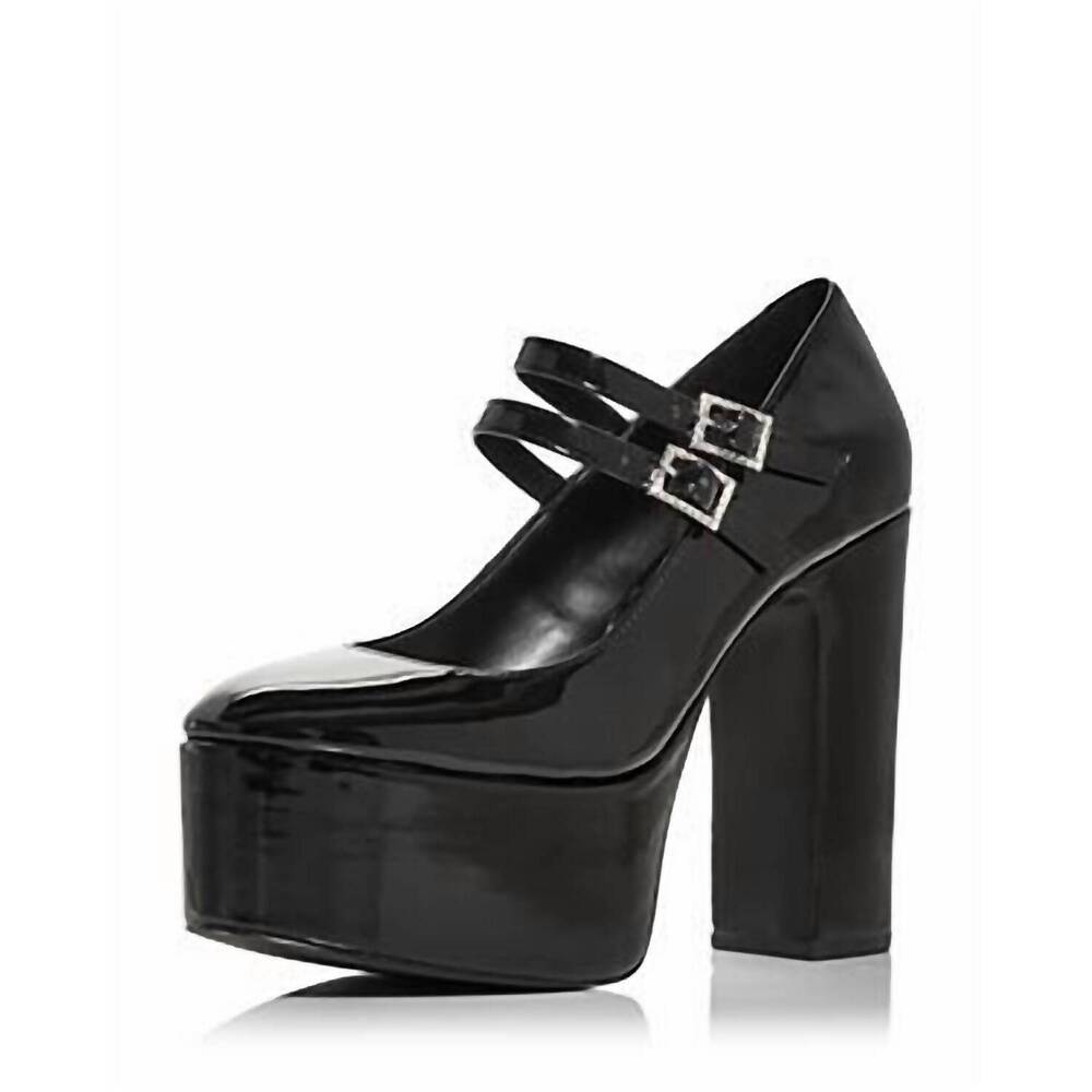 NEW AQUA women's emmy ankle strap platform high heel pumps in black